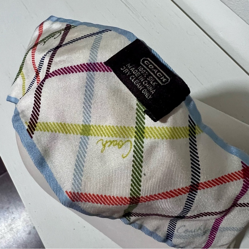 COACH SILK SCARF - Picture 2 of 3